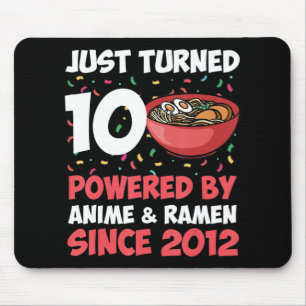 Mousepad 10º aniversário Anime Kawaii Ramen de 10 anos