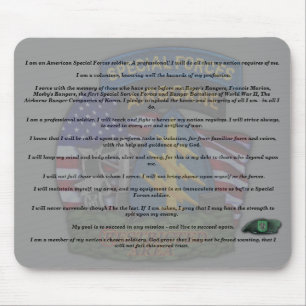 Mousepad 10º forças especiais criaram forte veteranos de ca