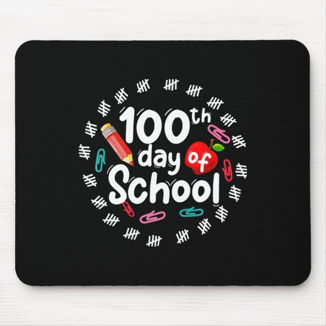 Mousepad 100º Dia Da Escola Para Professores Crianças 100 D (Frente)