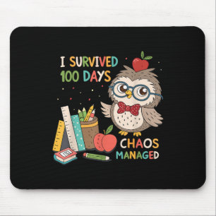 Mousepad 100º Dia da Escola - Sobrevivi 100 Dias - Caos