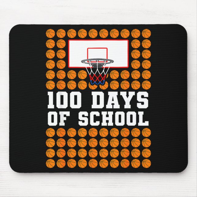 Mousepad 100º Dia De Basquete Escolar Infantil 100 Dias De  (Frente)