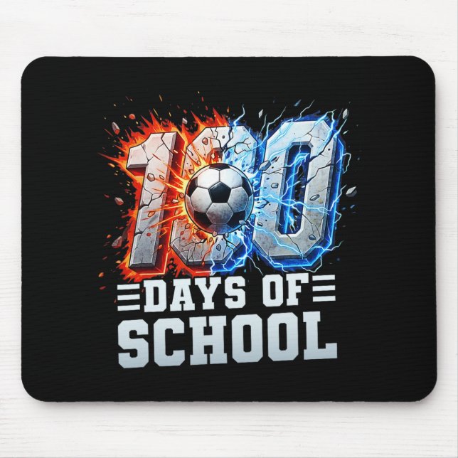 Mousepad 100º Dia De Futebol Escolar 100 Dias De Escolares  (Frente)