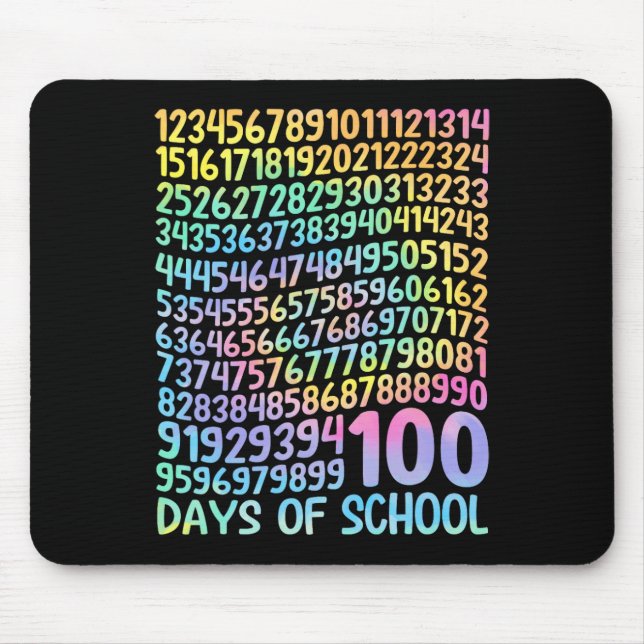 Mousepad 100º Dia de Professores Crianças 100 Dias de Matem (Frente)