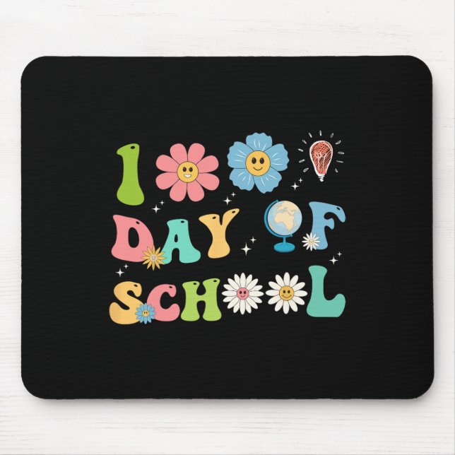 Mousepad 100º Dia de Professores Crianças Felizes 100 Dias  (Frente)