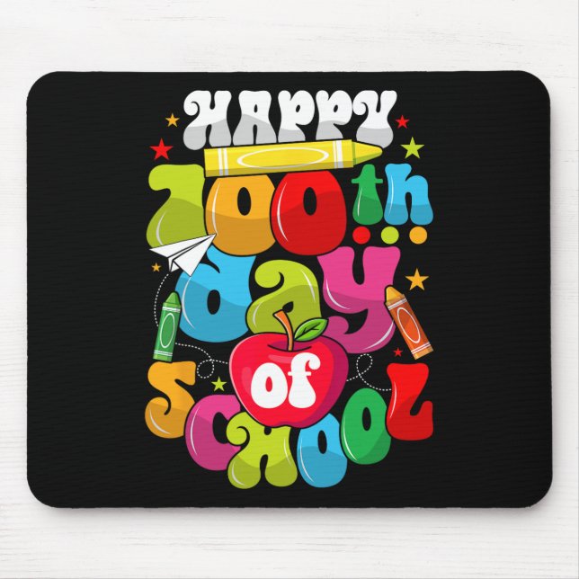 Mousepad 100º Dia de Professores Estudantes Feliz 100 Dia (Frente)