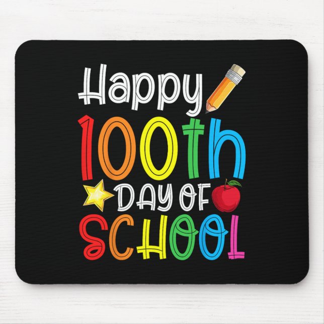 Mousepad 100.º Dia Da Escola 100 Dias De Professora Stu (Frente)