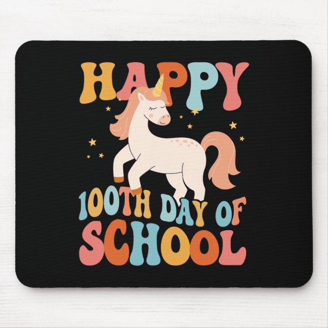Mousepad 100. º Dia de Professores De Unicórnios Crianças (Frente)