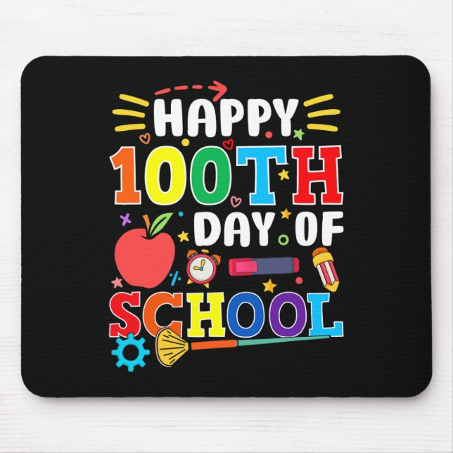 Mousepad 100.º Dia dos Professores Escolares 100 Dias 2 (Frente)