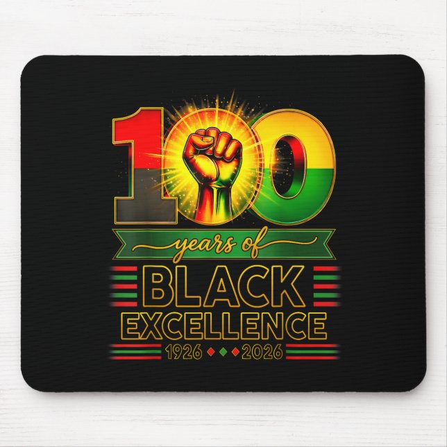 Mousepad 100 Anos De Excelência Negra Centenário História N (Frente)
