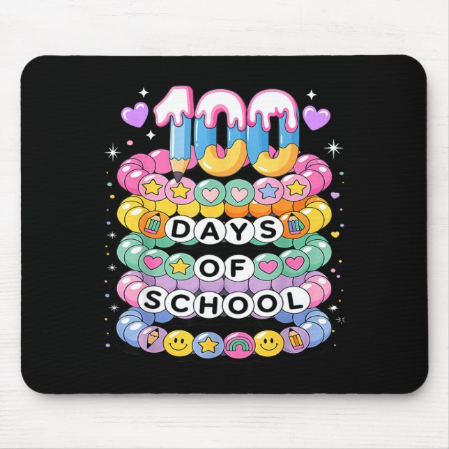 Mousepad 100 Days Of School Friendship Bracelets 100 Days S (Frente)