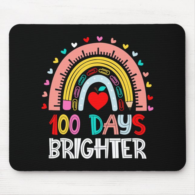 Mousepad 100 dias Brighter Rainbow 100º Dia do Teac Escolar (Frente)