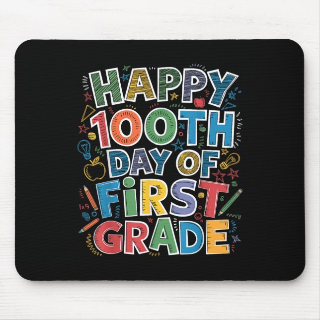 Mousepad 100 Dias Das Primeiras 1ruas Crianças De Professor (Frente)