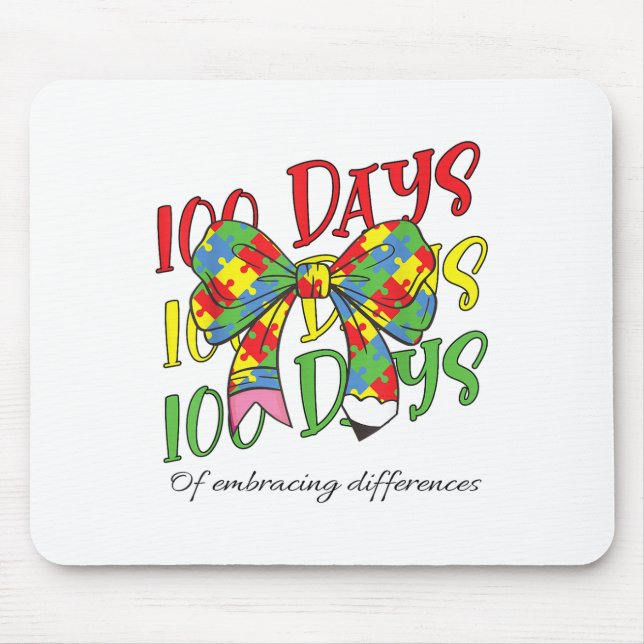 Mousepad 100 Dias De Abraçar A Caneta Escolar Do 100º Dia D (Frente)