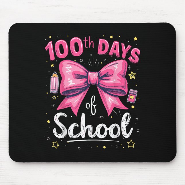 Mousepad 100 Dias De Arco De 100 Dias De Professora Da Esco (Frente)
