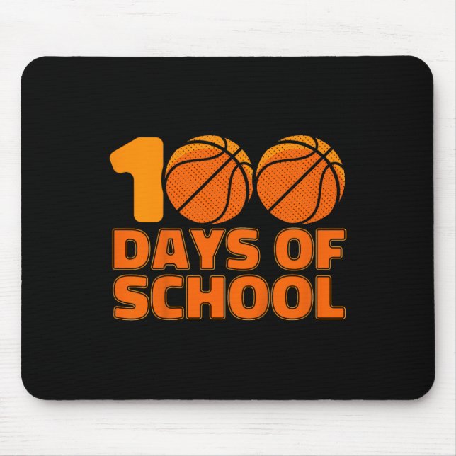 Mousepad 100 Dias De Basquete Escolar 100º Dia Da Escola (Frente)
