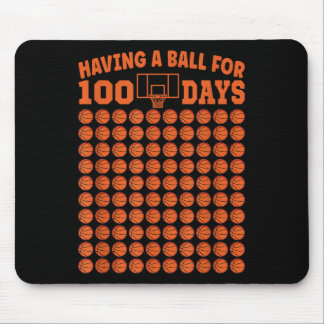 Mousepad 100 Dias De Basquete Escolar 100º Dia Para Rapazes