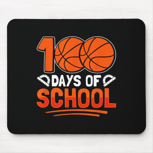 Mousepad 100 Dias De Basquete Escolar Para Estudantes Trein (Frente)