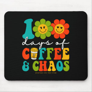 Mousepad 100 Dias De Café &amp; Professor De Caos 100 Dias 