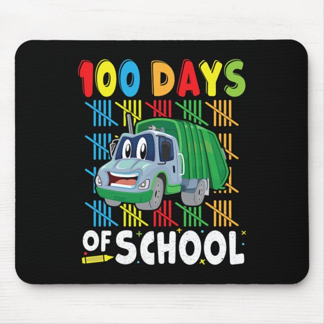 Mousepad 100 Dias De Caminhão De Lixo Escolar Para Ensino (Frente)