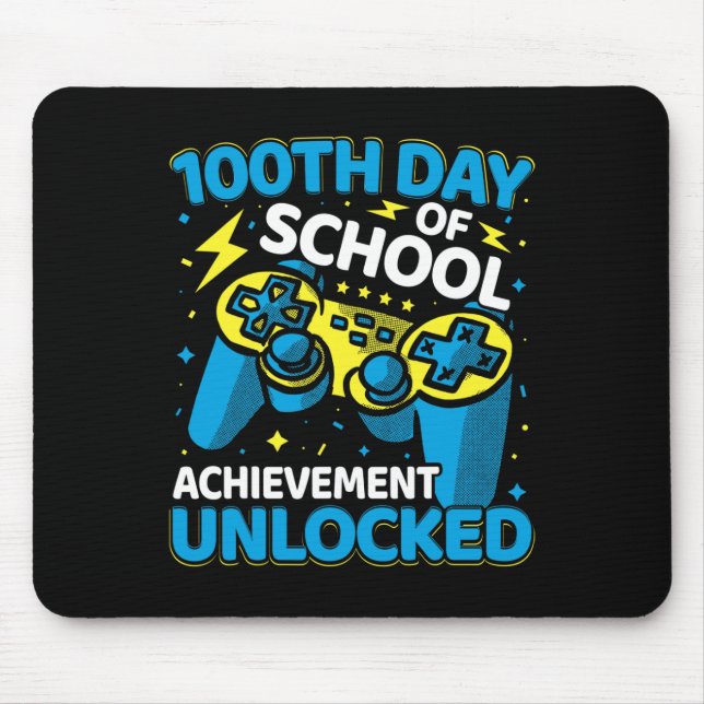 Mousepad 100 Dias De Controladora De Vídeo Da Escola Menina (Frente)