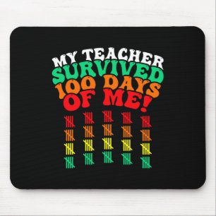 Mousepad 100 Dias De Crianças De Tee Escolares 100º Dia De