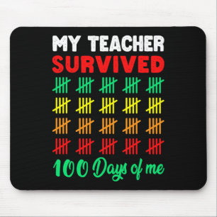 Mousepad 100 Dias De Crianças De Tee Escolares 100º Dia De 