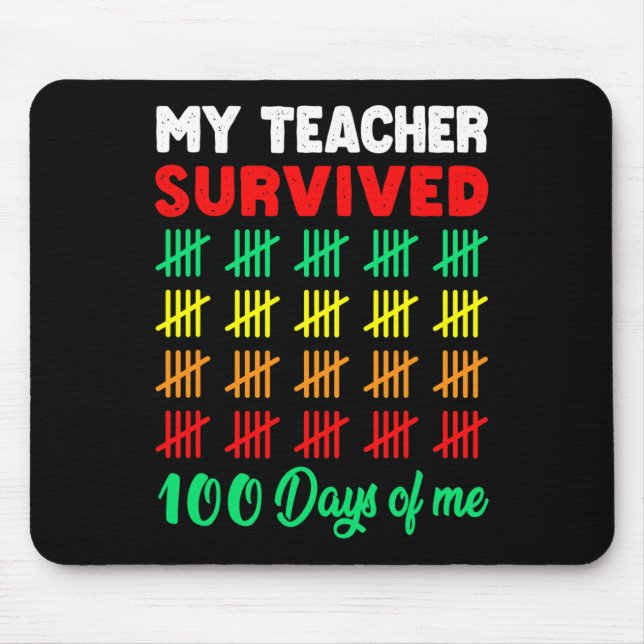 Mousepad 100 Dias De Crianças De Tee Escolares 100º Dia De  (Frente)