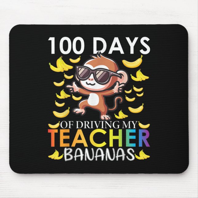 Mousepad 100 Dias De Dirigir Meu Professor Bananas 100 Dias (Frente)