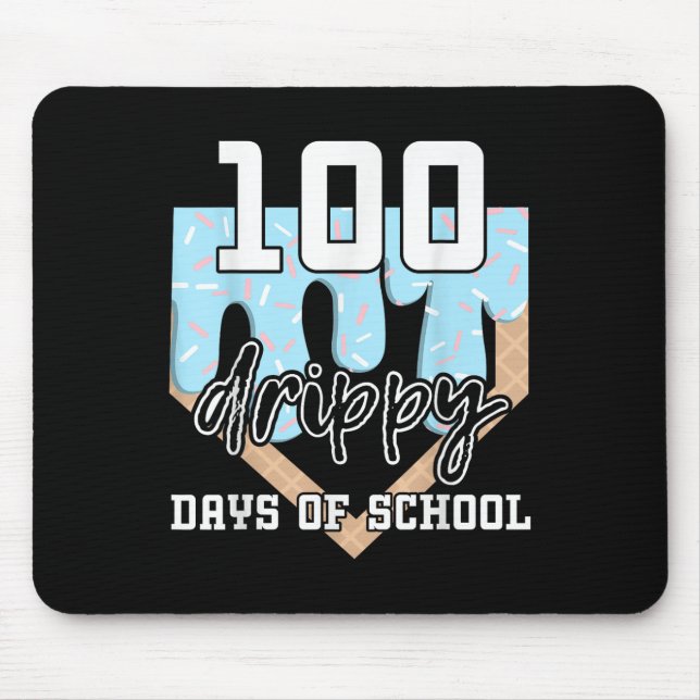 Mousepad 100 Dias De Disquete Do Sorvete 100º De Baseball E (Frente)