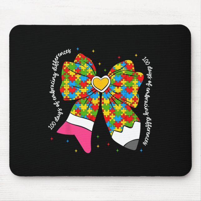 Mousepad 100 Dias De Embrasão De Arco De Coquete De Diferen (Frente)
