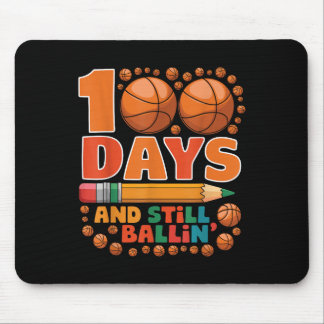 Mousepad 100 Dias De Escola 100.º Dia De Basquete Escolar