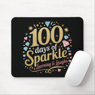 Mousepad 100 Dias de Escola Brilho Aprendizado e Risadas