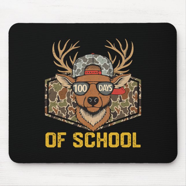 Mousepad 100 Dias De Escola Caça De Veado Camo Hunter Menin (Frente)