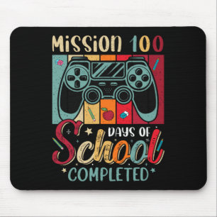 Mousepad 100 Dias De Escola Completadas Crianças De Jogador