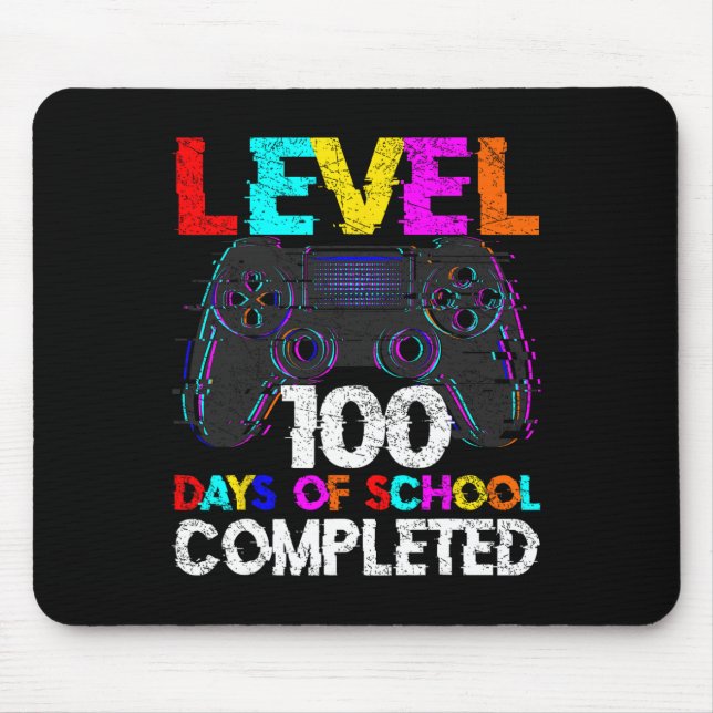 Mousepad 100 Dias De Escola Completado De Jovens Jogadores  (Frente)