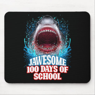 Mousepad 100 Dias De Escola Crianças Adultos Grande Tubarão