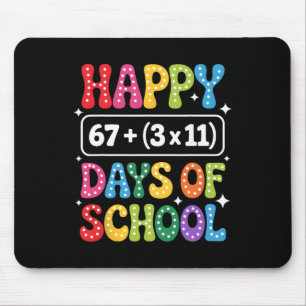Mousepad 100 Dias De Escola Equação Matemática Groovy 67 Me