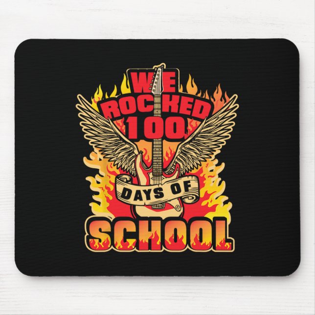 Mousepad 100 Dias De Escola Música Tocada 100 Dias De Escol (Frente)