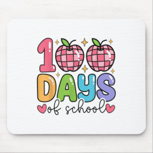 Mousepad 100 Dias De Escola Professores De Retrô Disco Feli