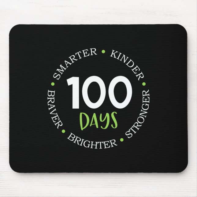 Mousepad 100 dias de espírito de crescimento infantil da eq (Frente)