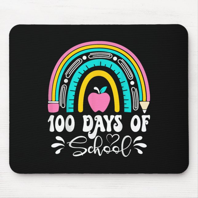 Mousepad 100 Dias De Professora Arco-Íris 100 Dia De (Frente)