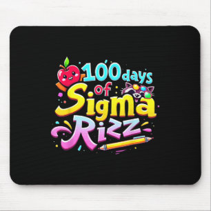 Mousepad 100 Dias De Sigma Rizz 100º Dia De Crianças Escola