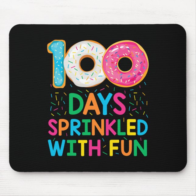 Mousepad 100 Dias Empurrados Com Professor De Rosquinha Div (Frente)