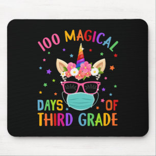 Mousepad 100 Dias Mágicos De Unicórn Mas Da Escola Do Terce