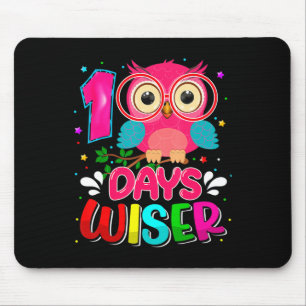 Mousepad 100 Dias Mais Inteligente Coruja Fora 100 Dias Mai