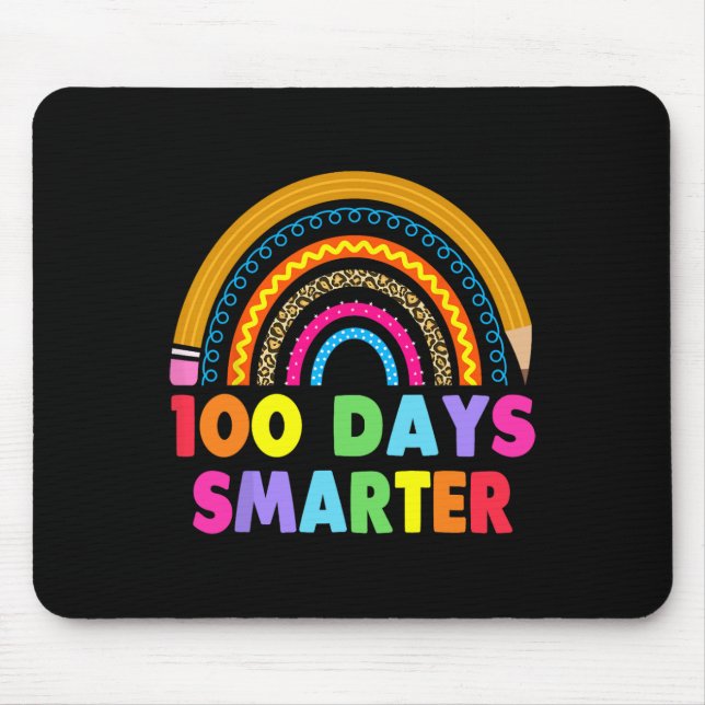 Mousepad 100 Dias Mais Inteligentes Feliz 100º Dia Do Arco- (Frente)
