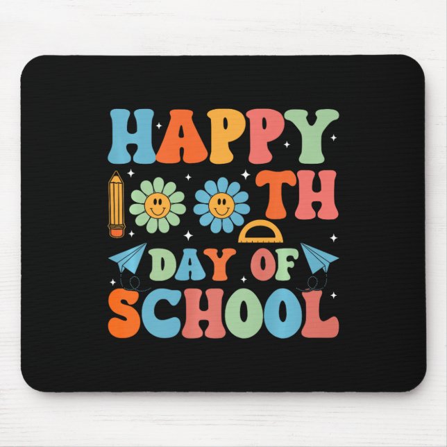 Mousepad 100 Dias Mais Inteligentes Feliz 100.º Dia Da Cult (Frente)