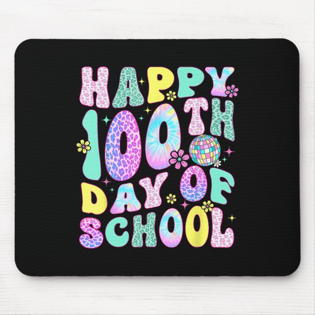 Mousepad 100 Dias Mais Inteligentes Feliz 100.º Dia De Cora (Frente)