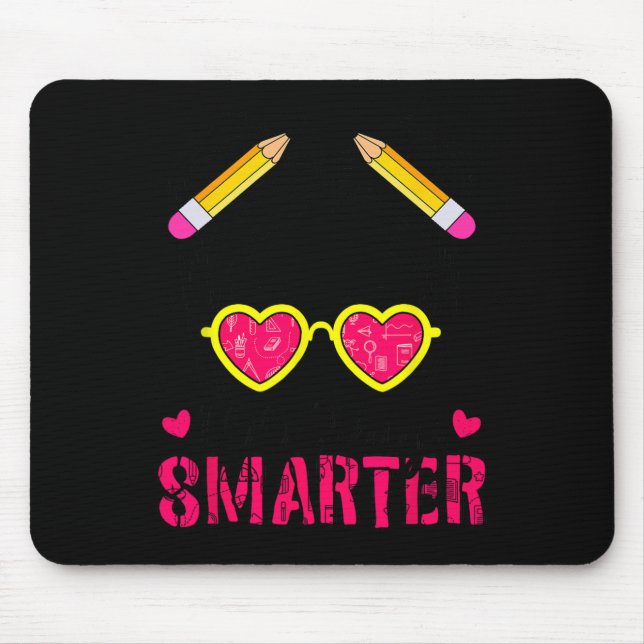 Mousepad 100 Dias Meninas Mais Inteligentes Cabelos Brancos (Frente)