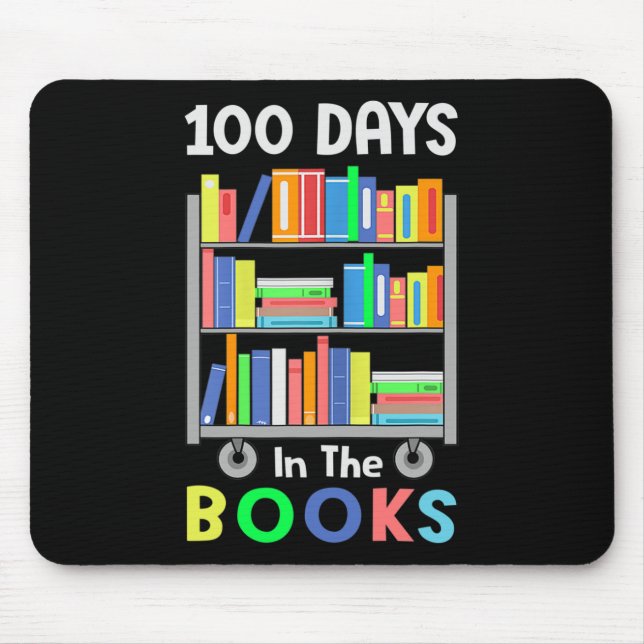 Mousepad 100 dias nos livros Lendo Rua de Professores Bibli (Frente)